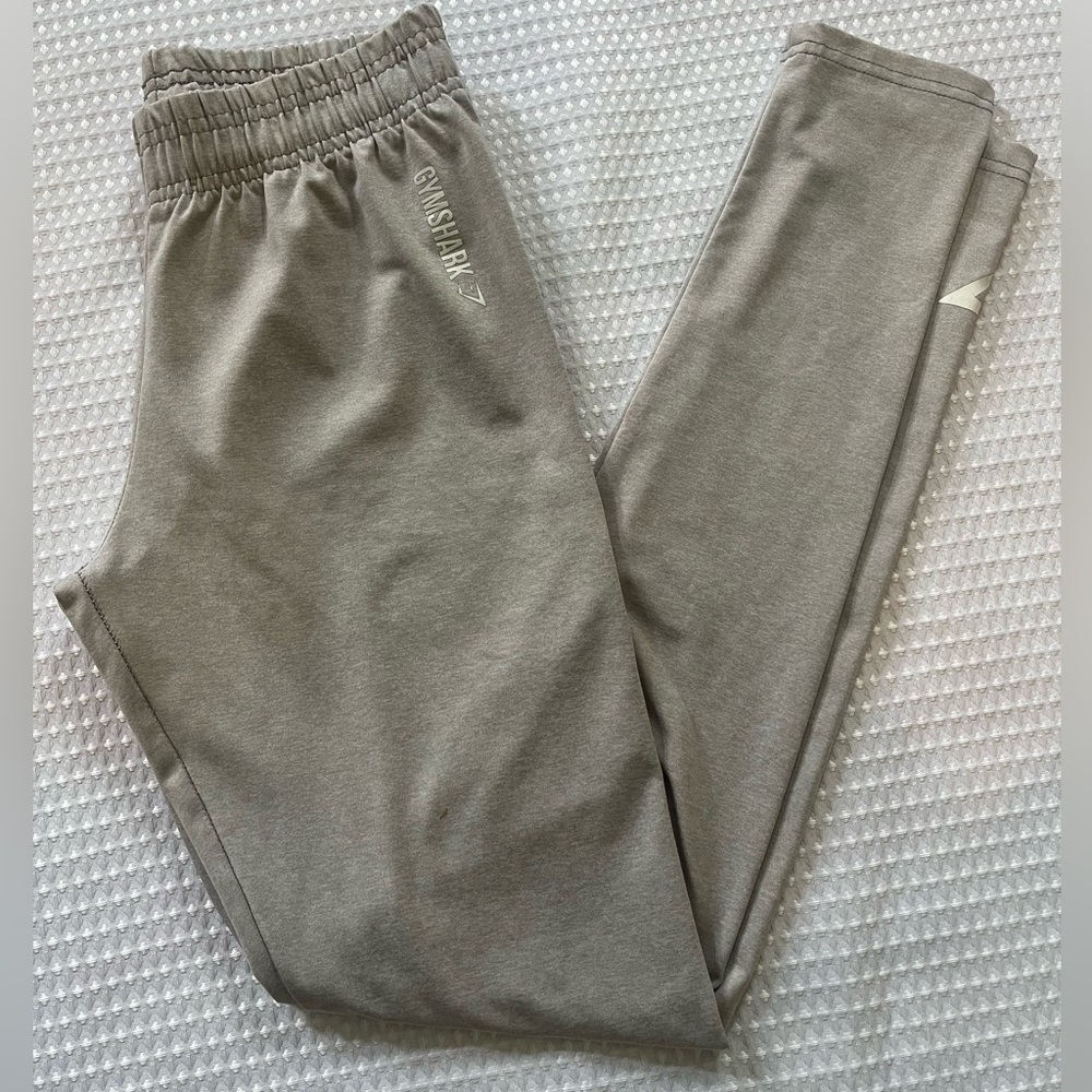 Gym Shark Grey Leggings, size Small, 7/8th length; workout pants, leg day at gym